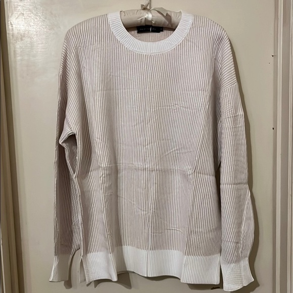 merokeety Sweaters - White Ribbed Men's Sweater​